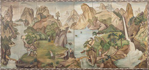 백남순 '낙원'1936년경, 173x372cm ⓒ The Estate of Paik Namsoon [국립현대미술관 제공. 재판매 및 DB 금지]