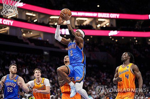 슛하는 샤이 길저스알렉산더[Jim Dedmon-Imagn Images/로이터=연합뉴스]