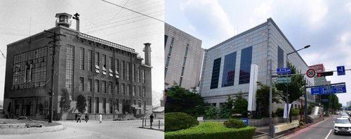 1950년대 대전부청사 모습(왼쪽)과 현재 모습[대전시 제공. 재판매 및 DB 금지]