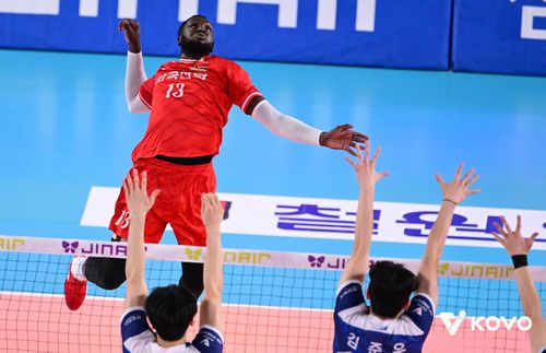 한국전력 베논의 고공 폭격[한국배구연맹 제공. 재판매 및 DB 금지]