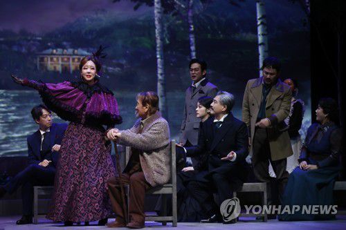 배우 이순재가 연출한 연극 '갈매기'[연합뉴스 자료사진]