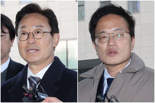 결심 공판 출석하는 더불어민주당 박범계(왼쪽), 박주민 의원(서울=연합뉴스) 이진욱 기자 = 국회 '패스트트랙 충돌' 사건에 연루된 더불어민주당 박범계, 박주민 의원이 28일 서울 양천구 서울남부지법에서 열린 1심 결심 공판에 출석, 취재진의 질문에 답하고 있다. 2025.11.28 cityboy@yna.co.kr