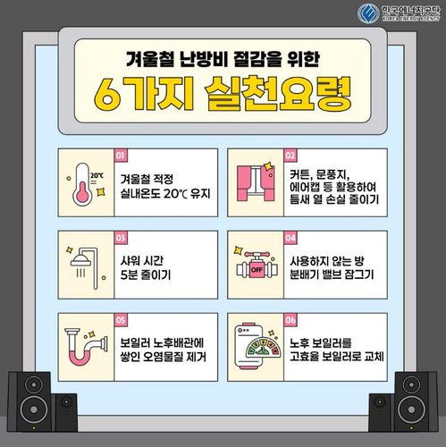 난방비 절감을 위한 실천 요령[한국에너지공단 공식 SNS 갈무리. 재판매 및 DB 금지]