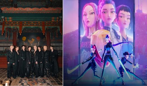 스트레이 키즈(좌)와 '케이팝 데몬 헌터스'(우)[JYP엔터테인먼트·넷플릭스 제공. 재판매 및 DB 금지]