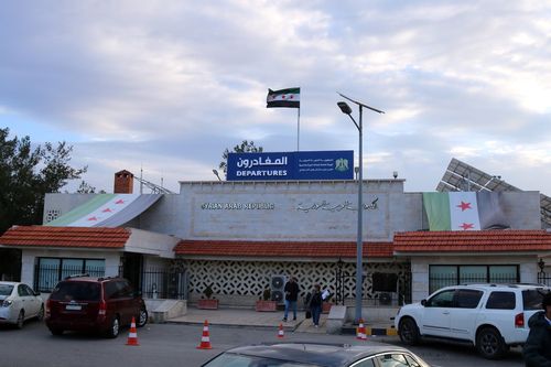 시리아 국경(마스나=연합뉴스) 김동호 특파원 = 4일(현지시간) 레바논 국경 넘어 시리아 영토의 검문소 건물. 2025.12.4 dk@yna.co.k