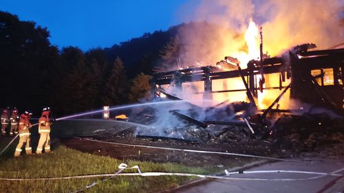 화재 진압 현장[강원특별자치도소방본부 제공. 재판매 및 DB 금지]