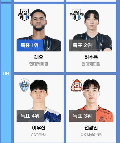 올스타 투표서 아웃사이드 득표 4위에 오른 삼성화재의 이우진 [한국배구연맹 홈피 캡처. 재판매 및 DB 금지]