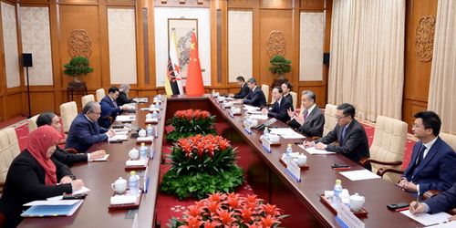 중국·브루나이 외교장관 회담[중국 외교부 제공. 재판매 및 DB 금지]