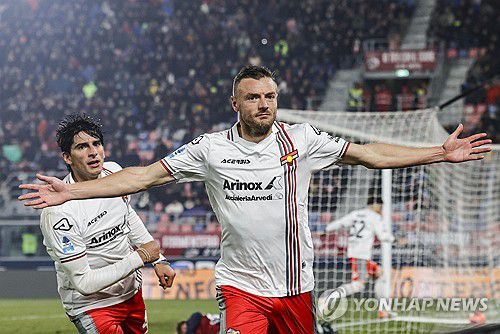 골세리머니를 펼치는 제이미 바디[EPA=연합뉴스 자료사진]