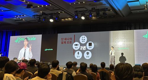 정주영 창업경진대회 예비창업트랙서 발표하는 김상윤 스냅스케일 대표[포스텍 제공. 재판매 및 DB 금지]