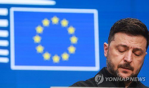 EU 정상회의에 맞춰 브뤼셀에 온 젤렌스키 우크라이나 대통령 [EPA 연합뉴스]