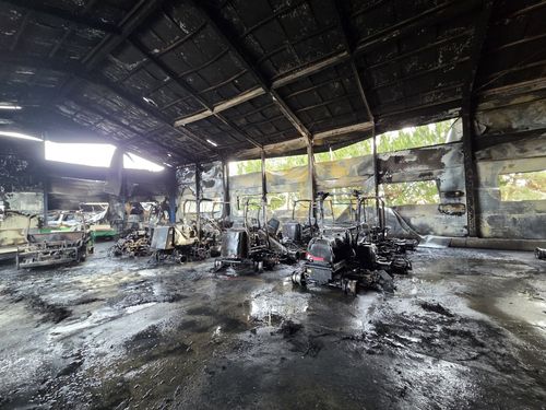 불탄 골프장 관리동[전북특별자치도소방본부 제공. 재판매 및 DB 금지]