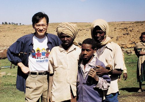 1993년 유니세프 에티오피아 사업 현장을 방문한 배우 안성기[유니세프 한국위원회 홈페이지 캡처. 재판매 및 DB 금지]
