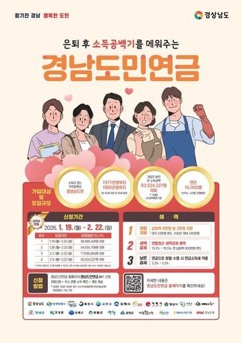 경남도민연금[경남도 제공. 재판매 및 DB 금지]