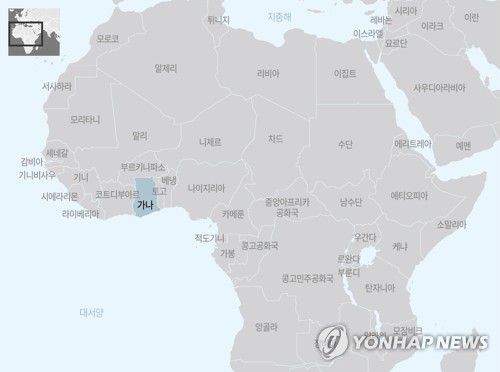 아프리카 가나 지도[제작 양진규]