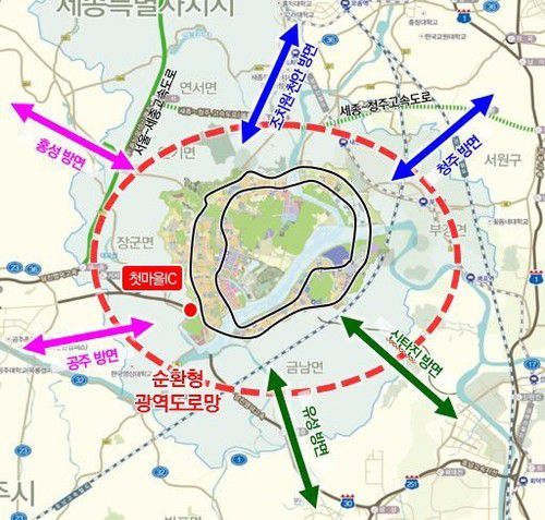 행복청 광역도로망 정비 계획행복청 광역도로망 정비 계획 [행복청 제공. 재판매 및 DB 금지]