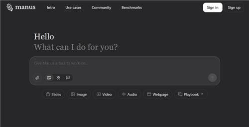 AI 모델 마누스[마누스 홈페이지 캡처. 재판매 및 DB 금지]