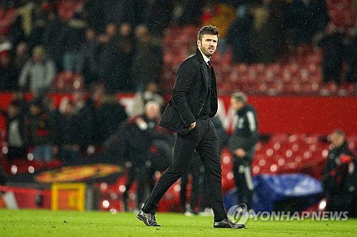 맨유 임시 감독 시절 마이클 캐릭[AP=연합뉴스]