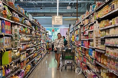 미 로스앤젤레스의 한 슈퍼마켓[EPA 연합뉴스 자료사진. 재판매 및 DB 금지]