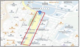 강원도청 앞 도로 현수막 없는 거리[춘천시 제공.재판매 및 DB 금지]