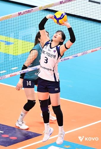 팀 승리에 결정적인 활약을 펼친 IBK기업은행 세터 박은서[한국배구연맹 제공. 재판매 및 DB 금지]
