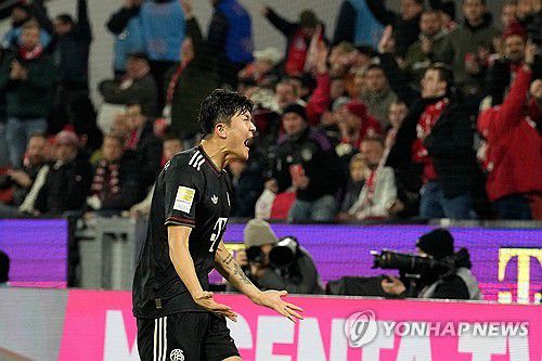 포효하는 김민재.[AP=연합뉴스]