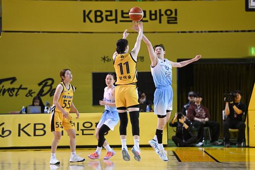여자농구 KB와 신한은행의 경기 장면[WKBL 제공. 재판매 및 DB 금지]