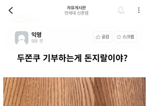 '보육원 사치재 후원' 논쟁을 일으킨 캡처본[SNS 캡처. 재판매 및 DB 금지]