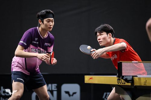 WTT 스타 컨텐더 도하 남자복식에 나선 장우진(오른쪽)과 조대성[WTT 인스타그램 캡처. 재판매 및 DB 금지]