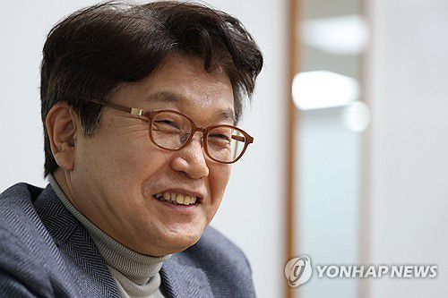 연합뉴스와 [삶] 인터뷰 중인 김경록 전 미래에셋자산운용 고문[이지은 기자 촬영]