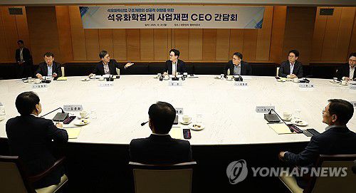 석유화학업계 사업재편 CEO 간담회[연합뉴스 자료사진]