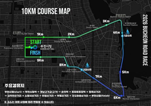 부천국제 10㎞ 로드레이스 코스[부천시 제공. 재판매 및 DB 금지]