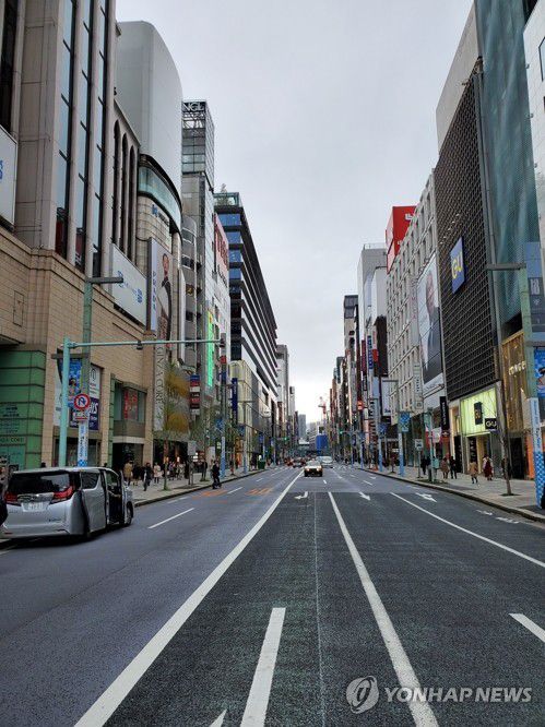 도쿄 긴자의 명품거리[연합뉴스 자료사진]