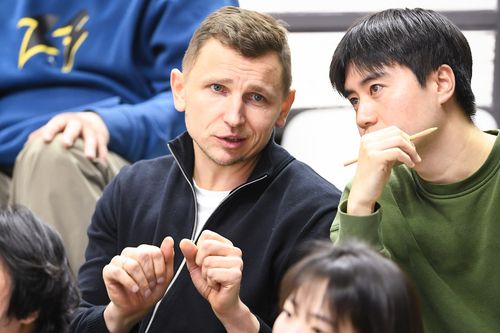 21일 수원 kt 아레나 찾은 남자 농구 대표팀의 니콜라이스 마줄스 감독[KBL 제공. 재판매 및 DB 금지]