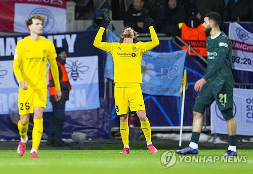 골세리머니를 펼치는 보되/글림트의 카스페르 회그[EPA=연합뉴스]