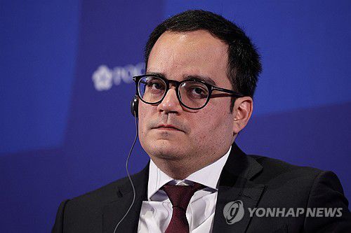 2022년 베네수엘라 중앙은행 총재 시절의 칼릭스토 오르테가[로이터 연합뉴스 자료사진. 재판매 및 DB 금지]