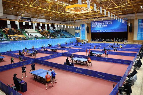 제79회 전국남녀 종합탁구선수권대회가 열리는 충북 제천체육관[대한탁구협회 제공. 재판매 및 DB 금지]