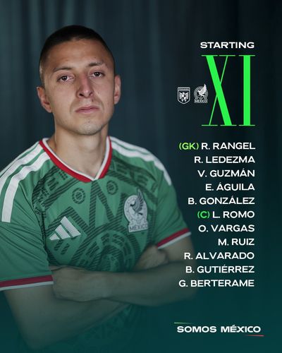 멕시코 축구대표팀의 파나마전 선발 출전 선수 명단.[멕시코축구협회 SNS. 재판매 및 DB 금지]