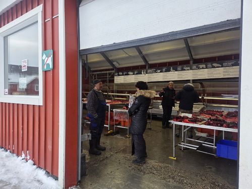 누크의 수산물시장(누크=연합뉴스) 현윤경 특파원 = 물범고기 등 이누이트의 전통 먹거리를 파는 그린란드 누크의 수산시장. 2026.1.24 ykhyun14@yna.co.kr