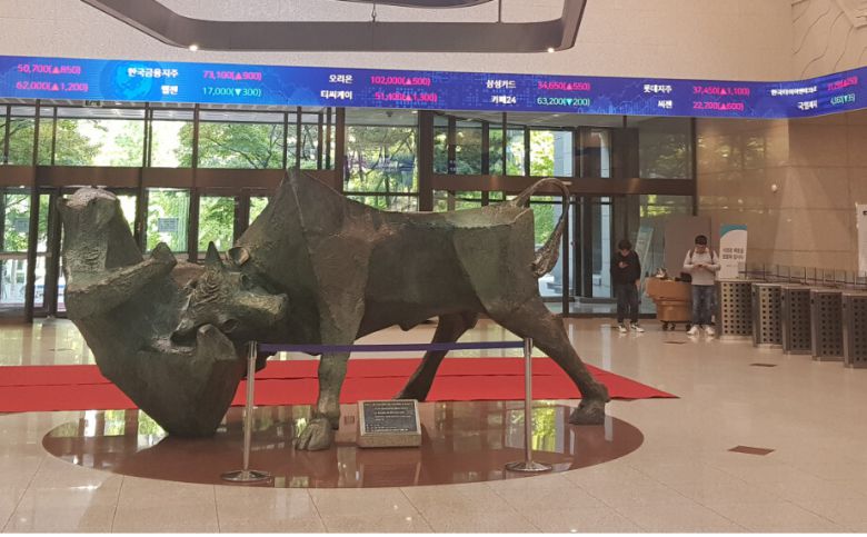 서울 여의도 한국거래소 1층 모습.