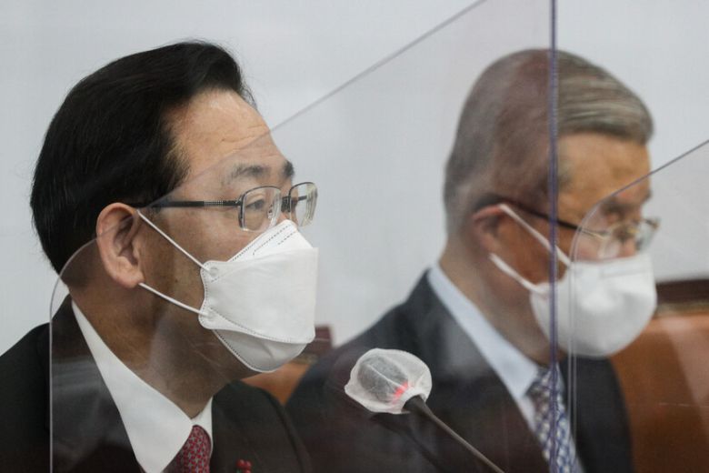 국민의힘 주호영 원내대표가 15일 오전 서울 여의도 국회에서 열린 비상대책위원회의에서 발언하고 있다. 연합뉴스