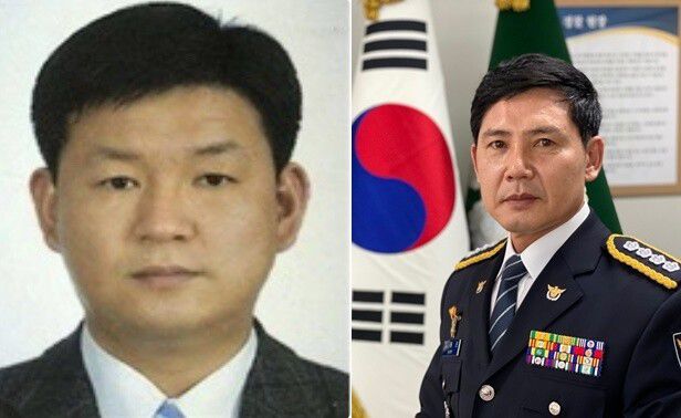 곽병우 서울경찰청 홍보담당관과 김동권 경찰청 홍보담당관.