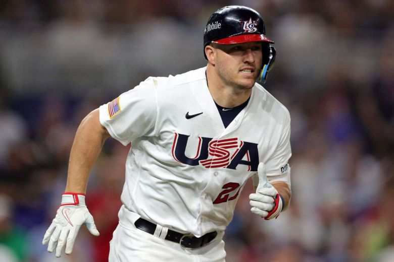 미국 대표팀의 마이크 트라우트. 연합뉴스