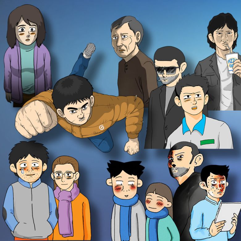 강풀 작가 대표작의 주인공들. 한국만화가협회 제공