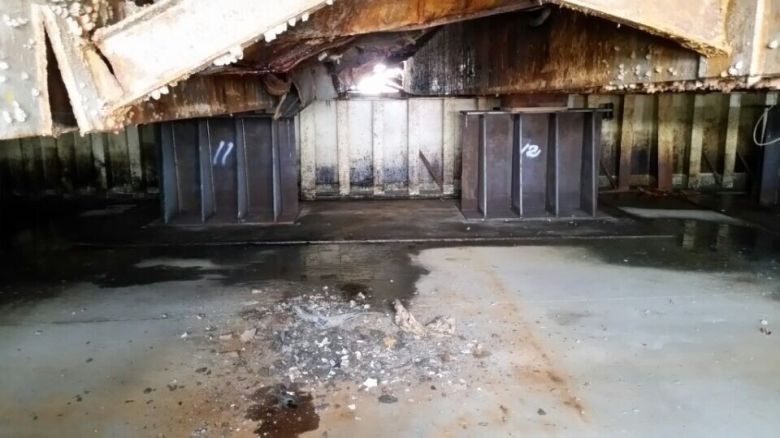 목포 신항만에 있을 때의 청소를 끝낸 세월호 내부 모습. 청계인류진화연구소 제공