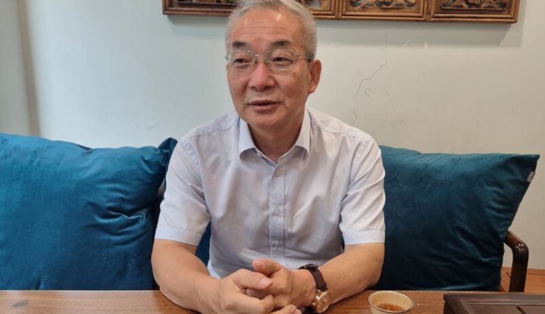 한셴둥 중국 정법대학 국제정치학과 교수가 1일 베이징에서 한겨레와 인터뷰 하고 있다. 베이징/최현준 특파원