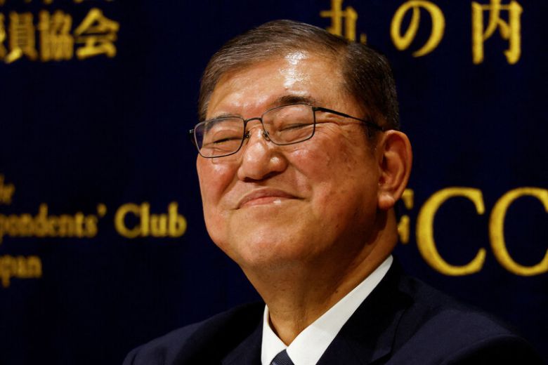 이시바 시게루 자민당 총재 당선자. 로이터 연합뉴스