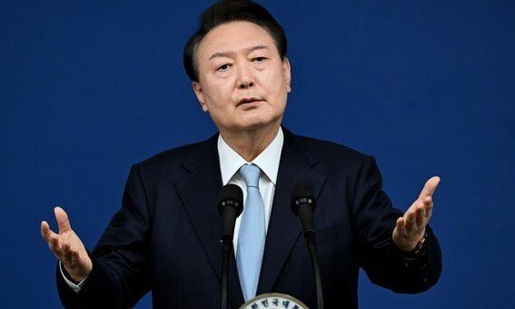 윤석열 대통령이 8월29일 서울 용산 대통령실 브리핑룸에서 열린 국정브리핑 및 기자회견에서 기자들의 질문에 답변하고 있다. 대통령실사진기자단