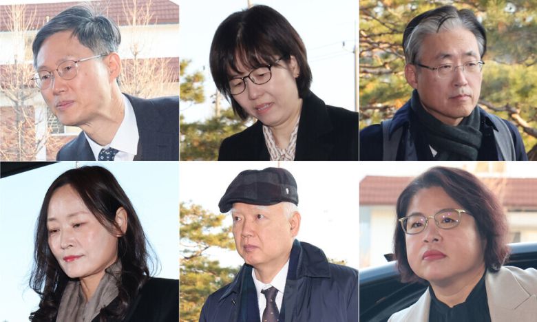 왼쪽 위부터 시계 방향으로 문형배·이미선·김형두·김복형·정형식·정정미 재판관. 연합뉴스