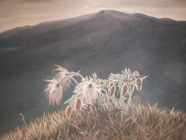 처연한 서정미가 돋보이는 ‘할미꽃’(1995)의 세부. 국립현대미술관 소장. 노형석 기자